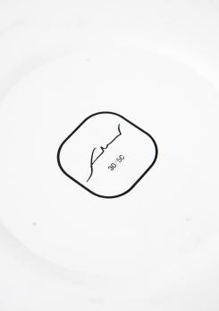 Compasso - Set of Three Ceramic Pieces by Emilio Scanavino for Cedit