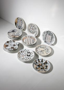 Compasso - Unique Set of 23 Calendar Plates by Piero Fornasetti