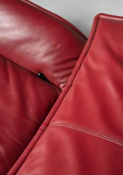 Compasso - Pair of "Veranda" Leather Lounge Chairs by Vico Magistetti for Cassina