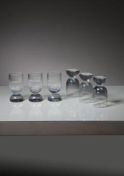 Compasso - Set of Six Murano Glasses by Ennio Lucini for Gabbianelli