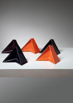 Compasso - Set of Six Ceramic Sculptures by Alfredo Pizzo Greco Compasso - Set of Six Ceramic Sculptures by Alfredo Pizzo Greco