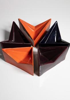 Compasso - Set of Six Ceramic Sculptures by Alfredo Pizzo Greco Compasso - Set of Six Ceramic Sculptures by Alfredo Pizzo Greco