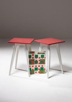 Compasso - Pair of Italian 50s Formica Stools