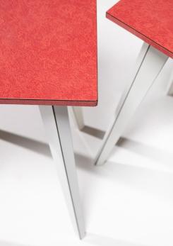Compasso - Pair of Italian 50s Formica Stools