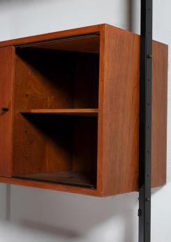 Compasso - "Lama" Minimal Wood and Metal Bookcase by Paolo Tilche for Arform, Italy, 1960s