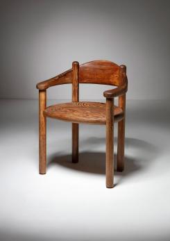 Compasso - Chestnut 60's Armchair by Rainer Daumiller