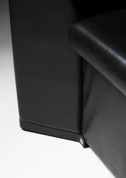 Compasso - Leather Armchair Model "D101" by Tecno