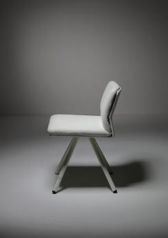 Compasso - Set of White Leather Chairs