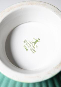 Compasso - Ribbed Ceramic Vase by Giovanni Gariboldi for Ginori
