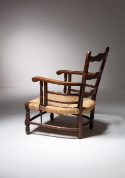 Compasso - Pair of Italian 40s Wood Armchairs