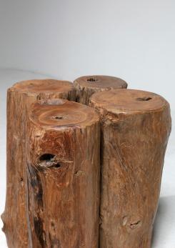 Compasso - Pair of Italian 60s Wood Stools