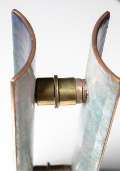 Compasso - Pair of Rare Enamels Door Handles by Paolo De Poli and Gio Ponti for VIS