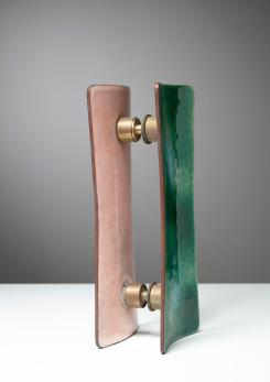 Compasso - Rare Pair of Door Handles by Paolo De Poli for VIS
