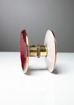 Compasso - Pair of Rare Enamels Door Handles by Paolo De Poli and Gio Ponti for VIS