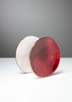 Compasso - Pair of Rare Enamels Door Handles by Paolo De Poli and Gio Ponti for VIS