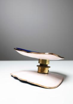 Compasso - Pair of Butterfly Enamels Door Handles by Paolo De Poli for VIS