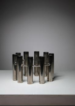 Compasso - Italian 70s Steel Candle Holder Compasso - Italian 70s Steel Candle Holder