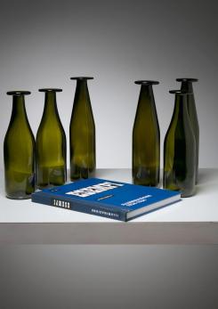 Compasso - Set of 6 Green Glass Bottles by Jasper Morrison for Cappellini