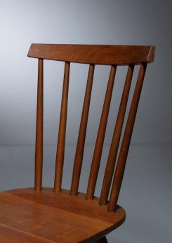 Compasso - Pair of Italian 50s Wood Chairs