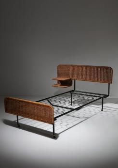 Compasso - Italian 60s Wicker Bed with Shleves
