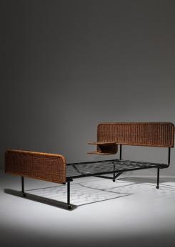 Compasso - Italian 60s Wicker Bed with Shleves