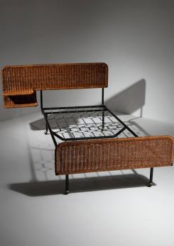 Compasso - Italian 60s Wicker Bed with Shleves