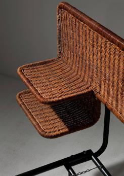 Compasso - Italian 60s Wicker Bed with Shleves