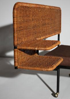 Compasso - Italian 60s Wicker Bed with Shleves