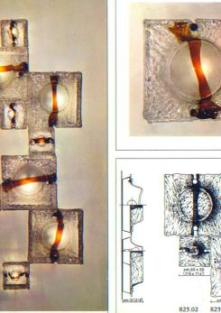 Compasso - Pair of Amazing "Quilt" Sconces by Venini