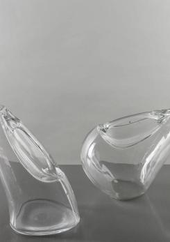 Compasso - Set of Two Crystal Pitchers by Angelo Mangiarotti