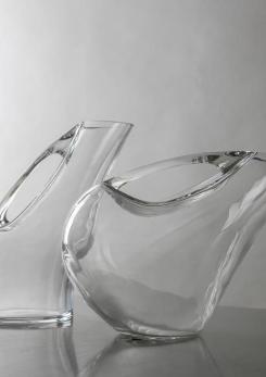 Compasso - Set of Two Crystal Pitchers by Angelo Mangiarotti