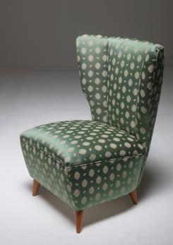 Compasso - Pair of Italian 50s Slipper Chairs 