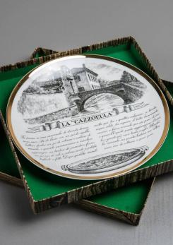 Compasso - Set of Four Fornasetti Dinner Plates