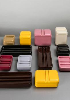 Compasso - Set of 8 Ceramic Centerpieces by Angelo Spagnolo for Sicart