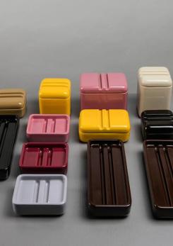 Compasso - Set of 8 Ceramic Centerpieces by Angelo Spagnolo for Sicart