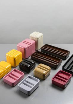 Compasso - Set of 8 Ceramic Centerpieces by Angelo Spagnolo for Sicart