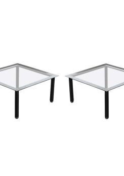 Compasso - Set of Two "Fasce Cromate" Coffee Tables by Luigi Caccia Dominioni for Azucena 