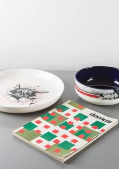 Compasso - Pair of Ceramic Centerpieces by Emilio Scanavino for Cedit