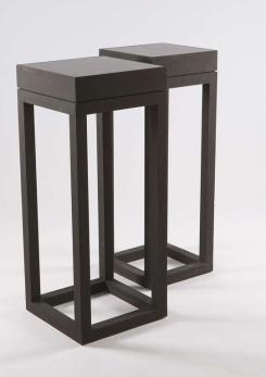 Compasso - Pair of Wood Displays