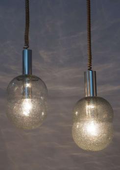 Compasso - Pair of "Bilobo" Pendant Lamps by Tobia Scarpa for Flos