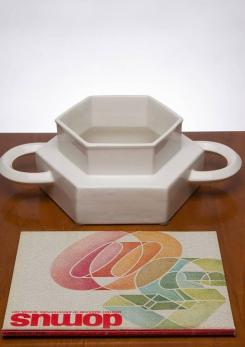 Compasso - Pair of Ceramic Centerpieces by Gabbianelli