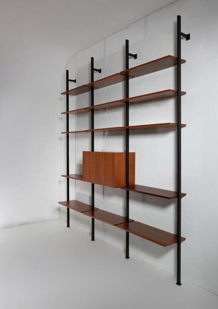 Compasso - "Lama" Bookcase by Paolo Tilche for Arform