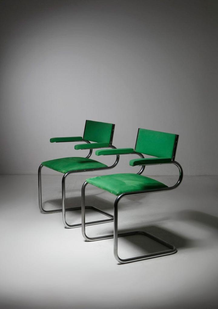 Compasso - Pair of Armchairs by Luigi Saccardo for Arrmet